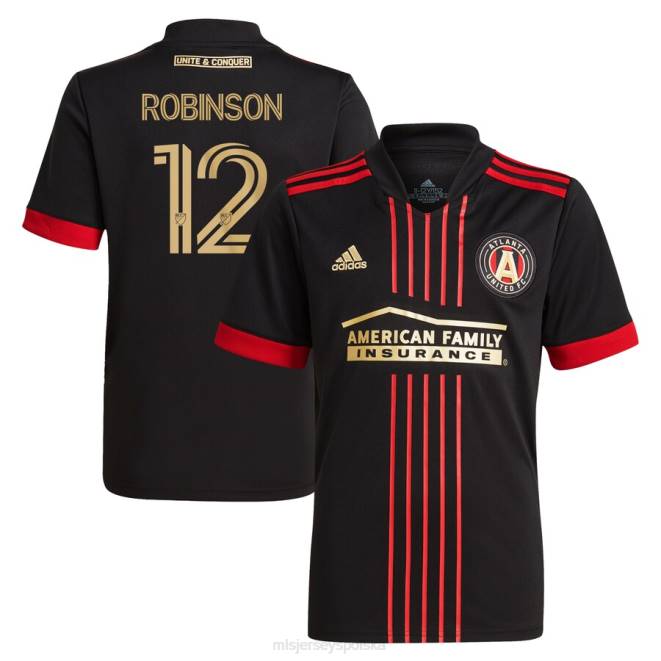 MLS Jerseys Dzieci Atlanta United FC Miles Robinson adidas czarna 2021 replika koszulki blvck kit NN6X1206 golf