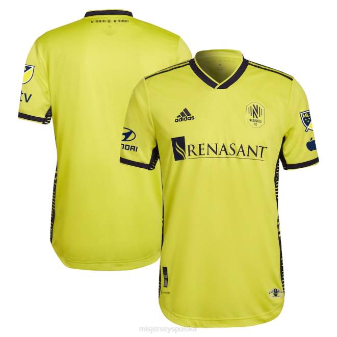 MLS Jerseys mężczyźni Nashville sc adidas żółta 2023 zestaw do powrotu do domu, autentyczna koszulka NN6X99 golf