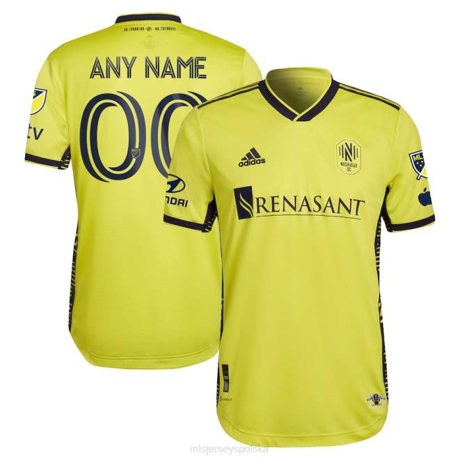 MLS Jerseys mężczyźni Nashville sc adidas żółty 2023 zestaw do powrotu do domu, autentyczna, niestandardowa koszulka NN6X191 golf