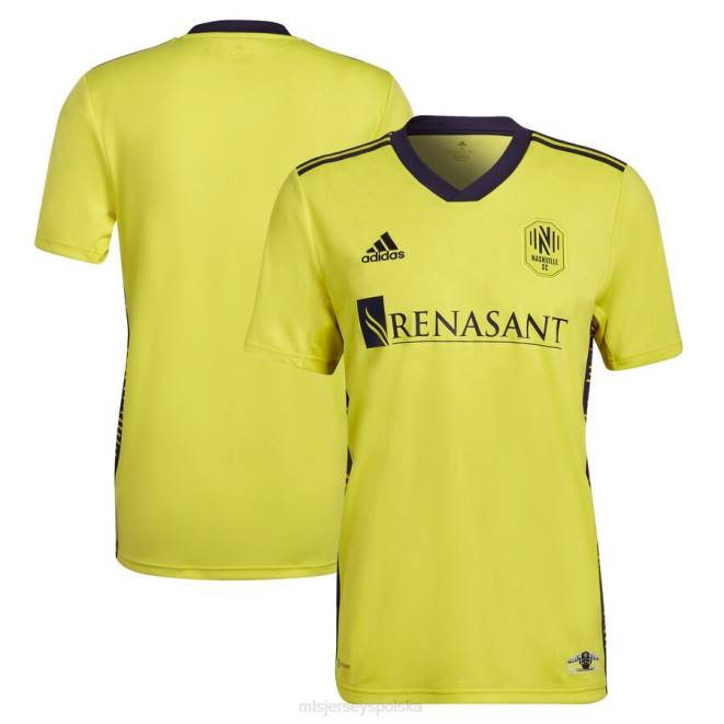 MLS Jerseys mężczyźni replika pustej koszulki adidas nashville sc żółta 2022 zestaw do powrotu do domu NN6X177 golf